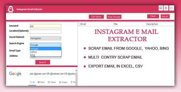 Instagram Email Extractor