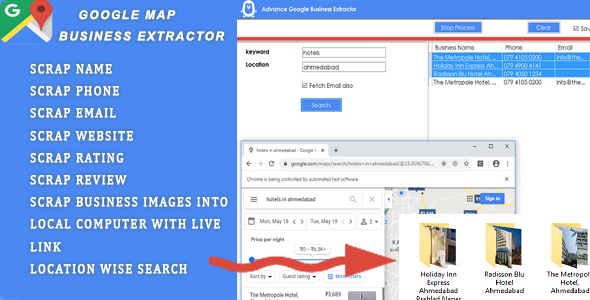 Google Map Extractor with Images