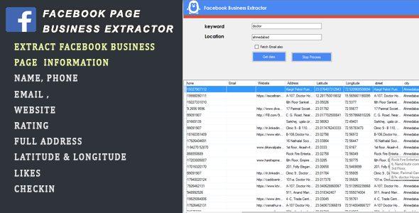 Facebook Page Business Extractor